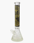16" Egyptian Hieroglyph Glow in the Dark Beaker Bong