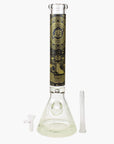 16" Egyptian Hieroglyph Glow in the Dark Beaker Bong