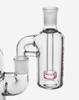 18mm Ash Catcher 90 Degree Pink Perc - INHALCO