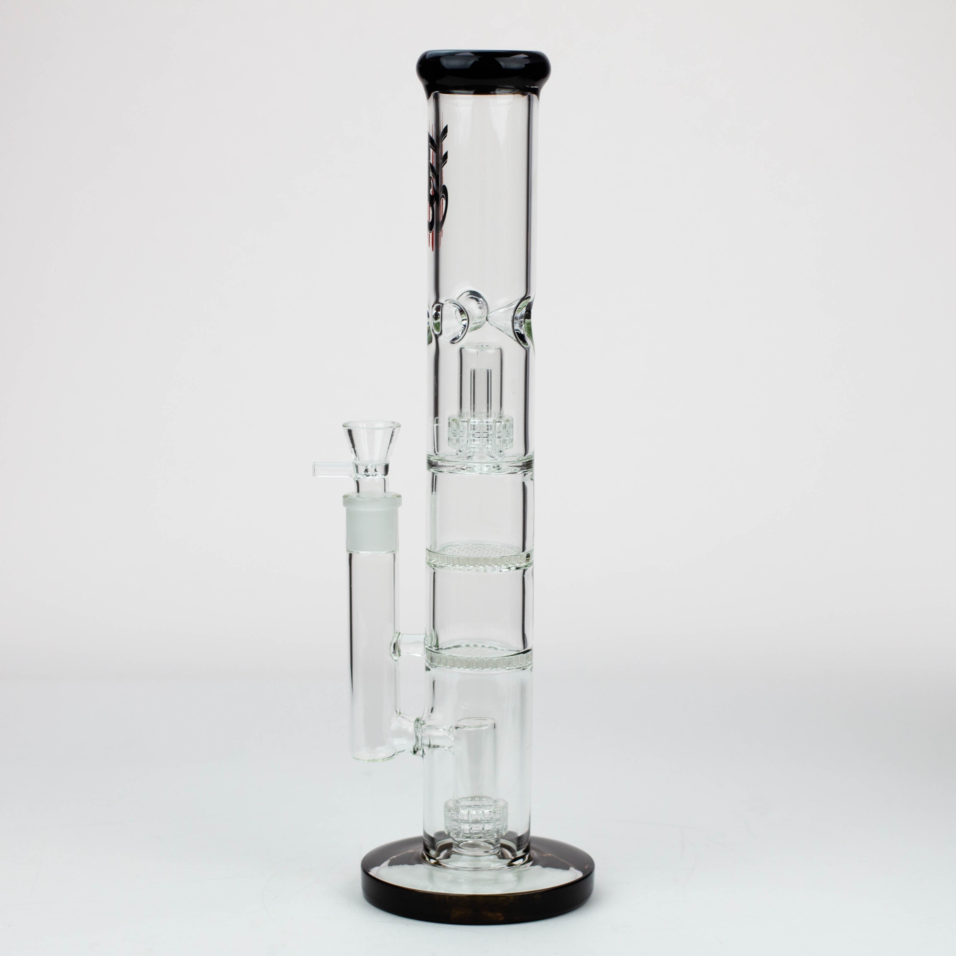 16&quot; H2O Dual Honeycomb diffuser Glass water bong [H2O-27]_9