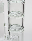 16" H2O Dual Honeycomb diffuser Glass water bong [H2O-27]_1