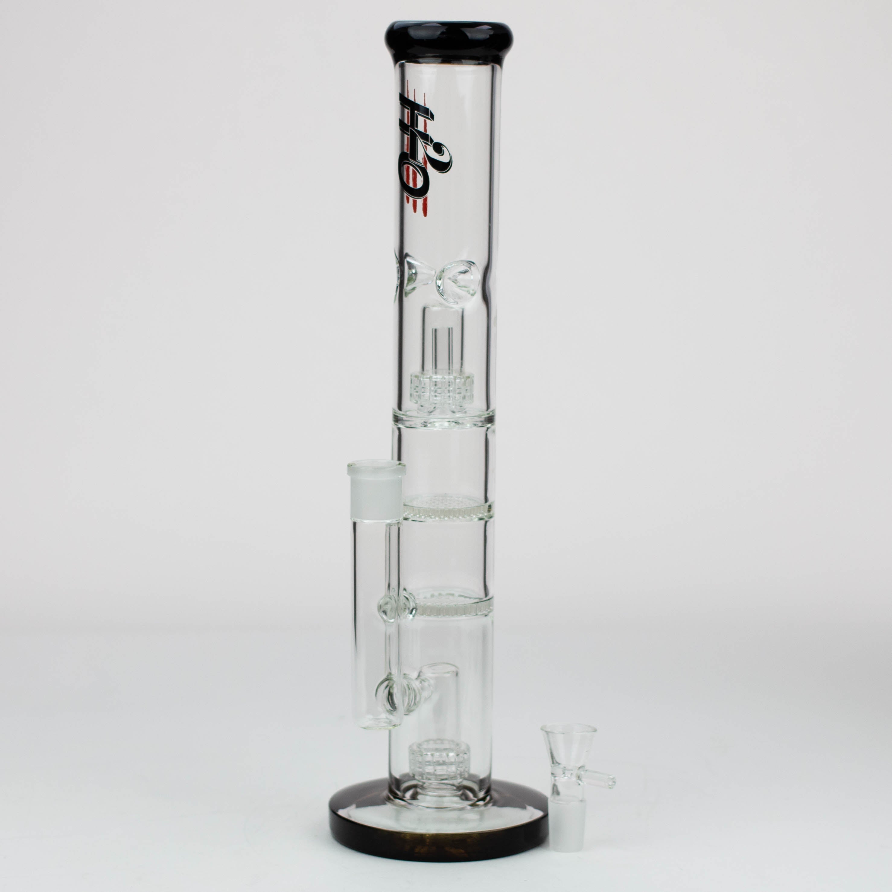 16&quot; H2O Dual Honeycomb diffuser Glass water bong [H2O-27]_5