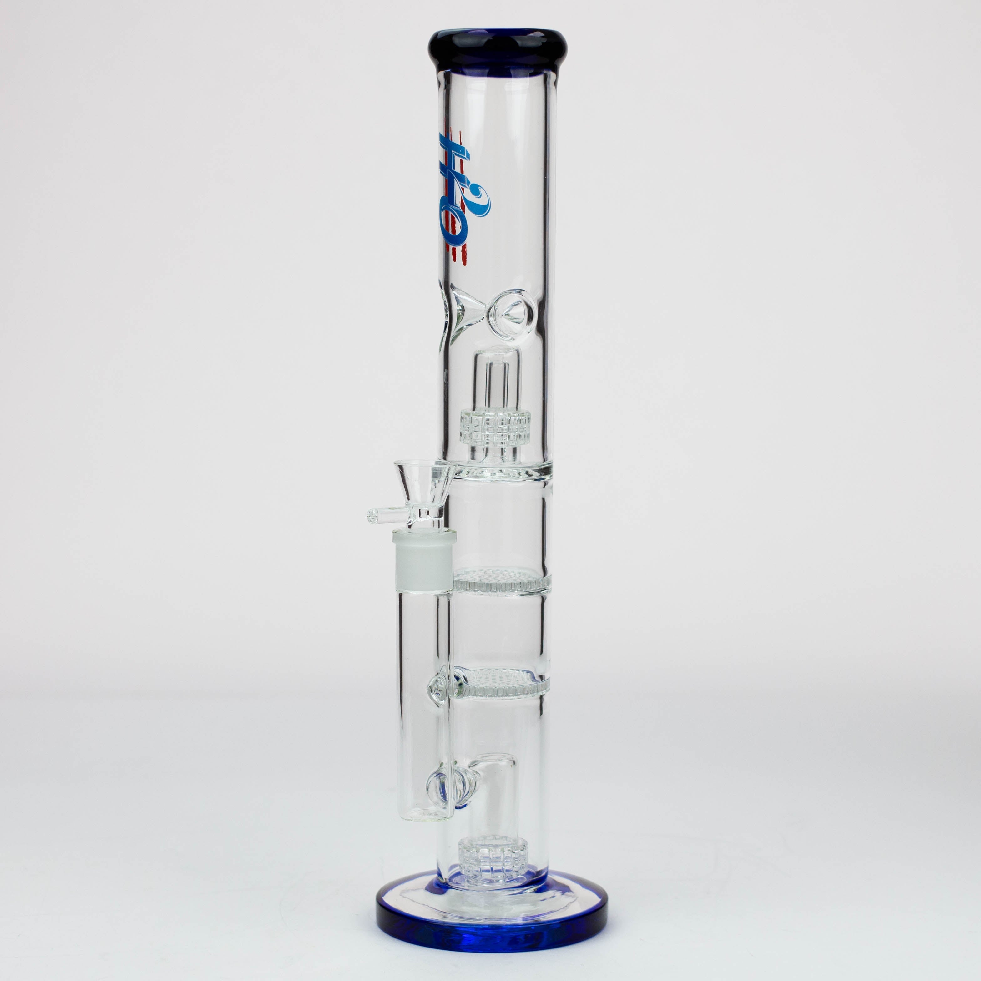16&quot; H2O Dual Honeycomb diffuser Glass water bong [H2O-27]_8