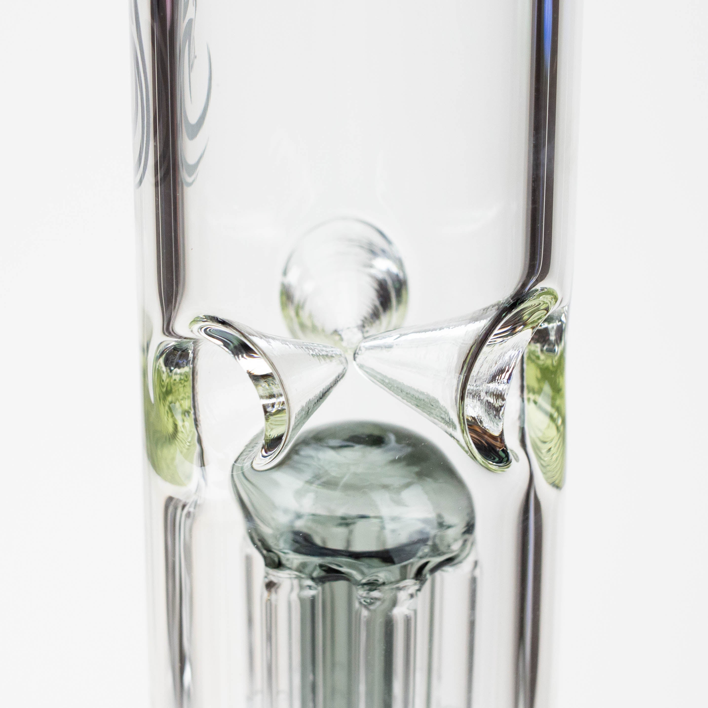 12" Genie-Tree arms color accented glass water bong_2
