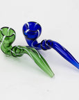 Sherlock shape color glass hand pipe pack of 2_0