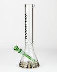 WellCann | 14" 7mm Beaker Bong with Thick Decal Base - Black x Green v2_0