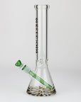 WellCann | 14" 7mm Beaker Bong with Thick Decal Base - Black x Green v2_1