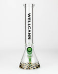 WellCann | 14" 7mm Beaker Bong with Thick Decal Base - Black x Green v2_2