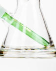 WellCann | 14" 7mm Beaker Bong with Thick Decal Base - Black x Green v2_5