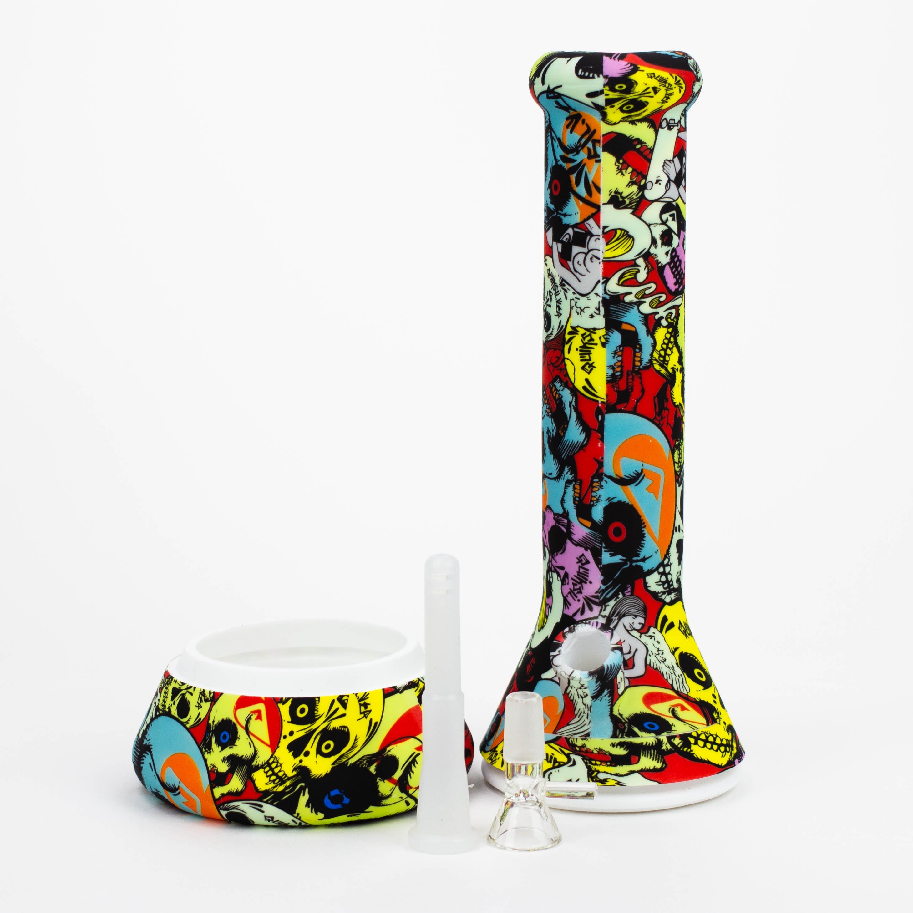 12" Silicone Bong  with Assorted Graphics_1