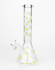 10" Glass Bong With Daisy Design_0