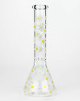 10" Glass Bong With Daisy Design_2