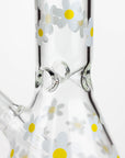 10" Glass Bong With Daisy Design_3