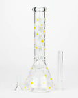 10" Glass Bong With Daisy Design_6