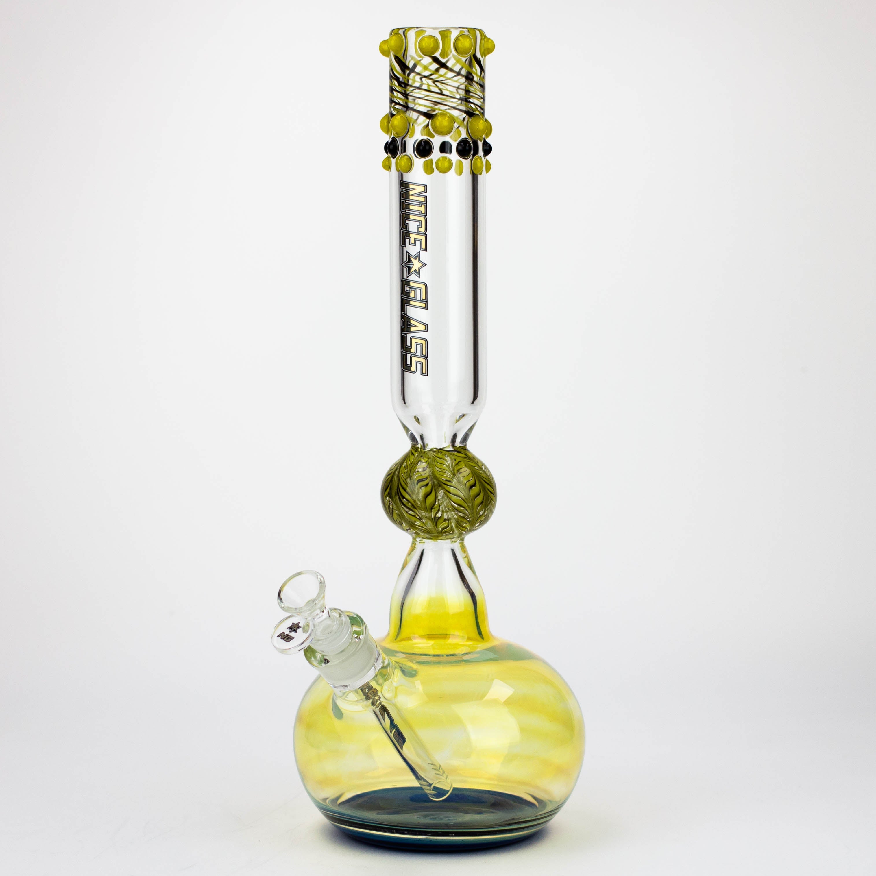 17 inch Dotted and Fumed Round Base Beaker Bong_5
