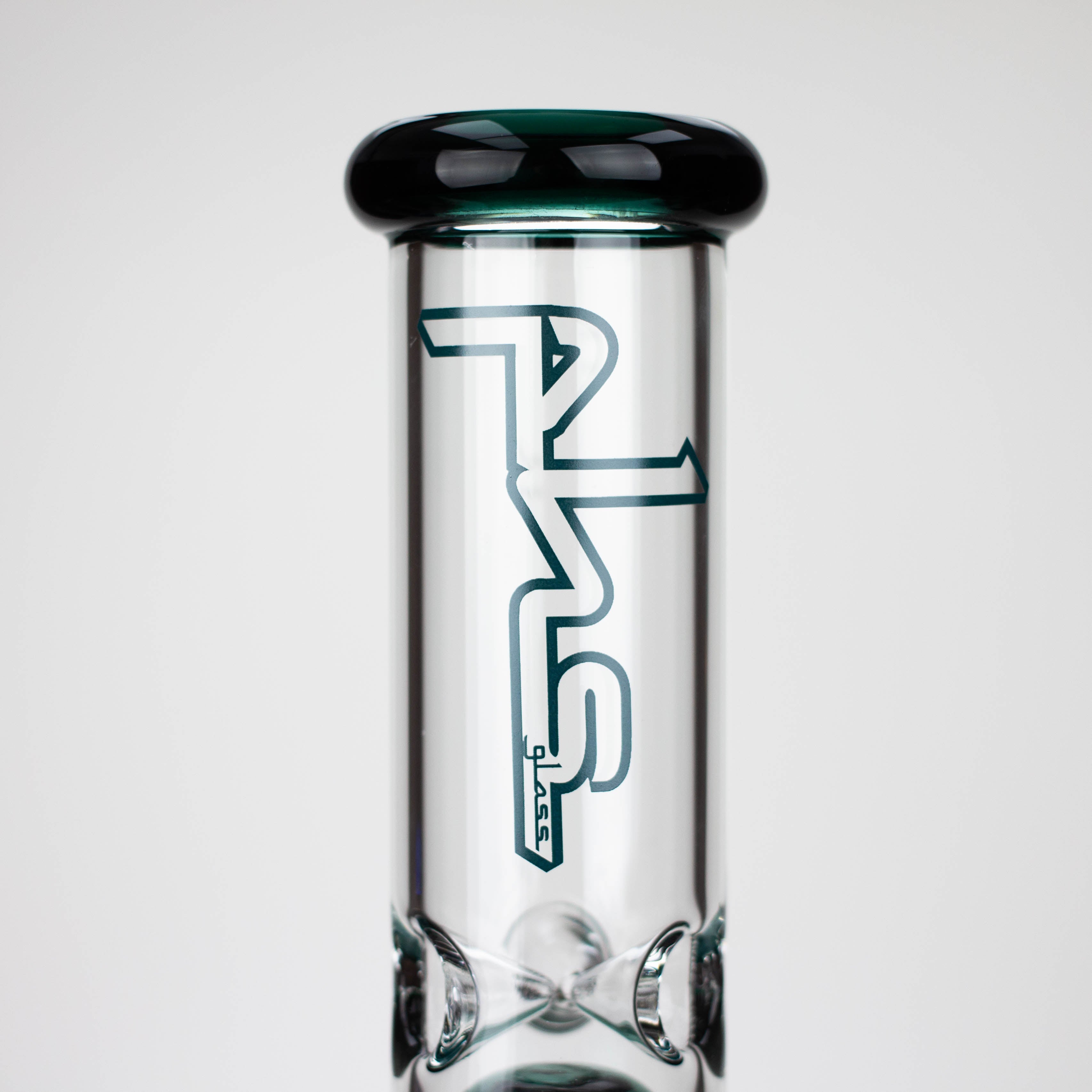 12" Glass beaker color Bong with perc_1