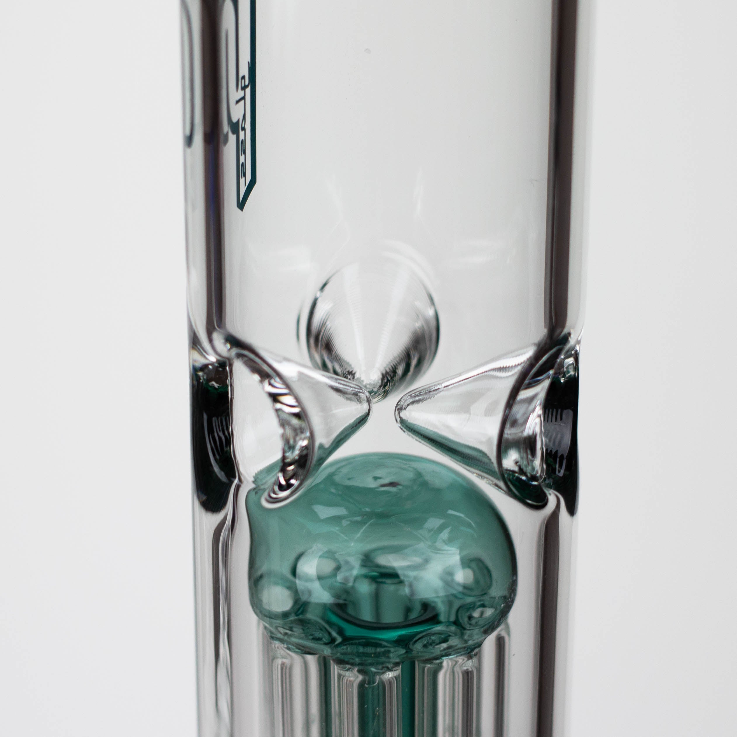 12" Glass beaker color Bong with perc_2