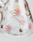 19.5" Gold leaf 9 mm glass water bong