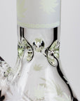 14" Infyniti Leaf Glow in the dark 7 mm glass bong