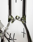 17" infyniti glass cross symbol printed beaker water bong