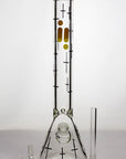 17" infyniti glass cross symbol printed beaker water bong