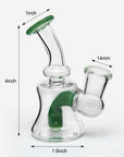 4 inches Mini Dab Rig Green - INHALCO