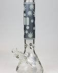 14" Infyniti Leaf Glow in the dark 7 mm glass bong