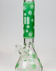 14" Infyniti Leaf Glow in the dark 7 mm glass bong