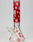 14" Infyniti Leaf Glow in the dark 7 mm glass bong