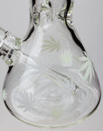14" Infyniti Leaf Glow in the dark 7 mm glass bong