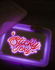 Sticky Icky Glow LED Tray with Smellproof Lid
