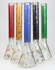 19.5" Gold leaf 9 mm glass water bong