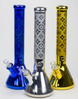 16" Luxury pattern 7 mm metallic beaker bong