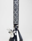 16" Luxury pattern 7 mm metallic beaker bong