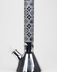 16" Luxury pattern 7 mm metallic beaker bong