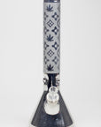 16" Luxury pattern 7 mm metallic beaker bong