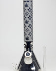 16" Luxury pattern 7 mm metallic beaker bong