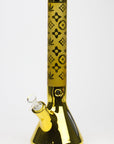16" Luxury pattern 7 mm metallic beaker bong