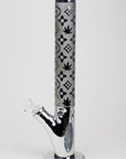 17" Luxury pattern 7 mm metallic straight tube glass bong