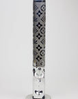 17" Luxury pattern 7 mm metallic straight tube glass bong