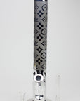 17" Luxury pattern 7 mm metallic straight tube glass bong