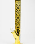 17" Luxury pattern 7 mm metallic straight tube glass bong
