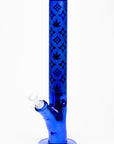 17" Luxury pattern 7 mm metallic straight tube glass bong