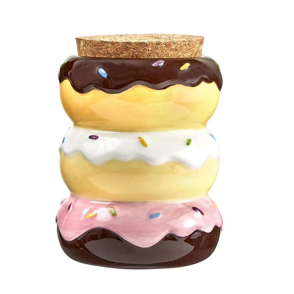 Ceramic Donut Stash Jar INHALCO