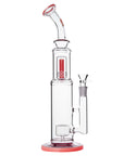 Bent Neck Double Perc Stemless Glass Bong