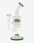 10.5" Bent Neck Showerhead Diffuser With Tree Perc Smoking Water Pipe - INHALCO