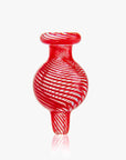 Bubble Carb Cap For Banger Red Swirl - INHALCO