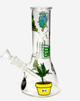 SDF Percolator Glass Ice Bong With Bong Stickers - INHALCO