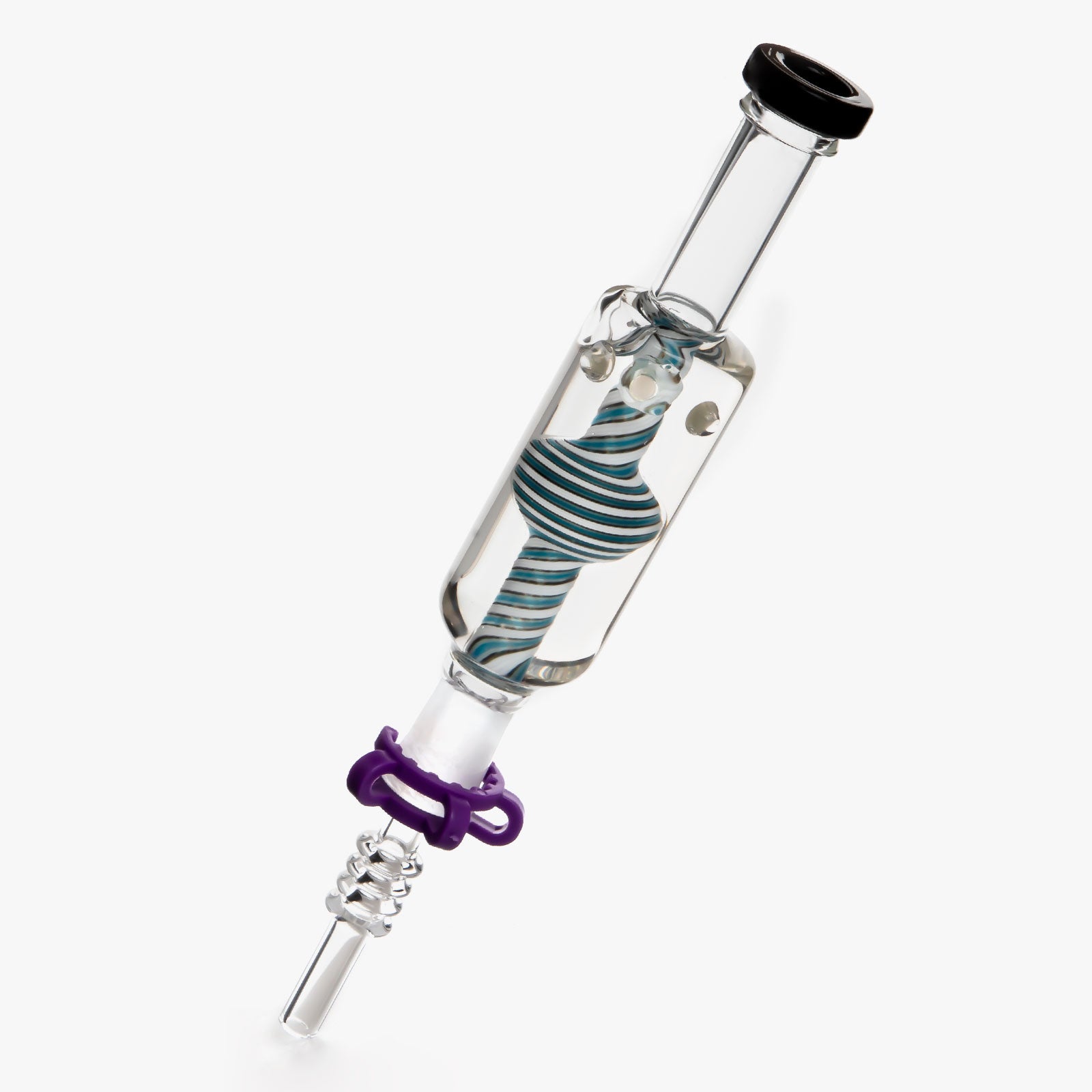 Freeze Nectar Collector Kit: Frozen Glycerin Dab Straw - Black and Red -  Quartz Banger