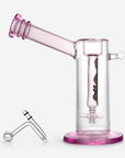 Hephaestus Glass Bubbler Swing Arm Bucket Pink - INHALCO